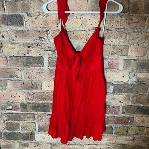 Hello molly front keyhole ruffle tank mini dress worn once